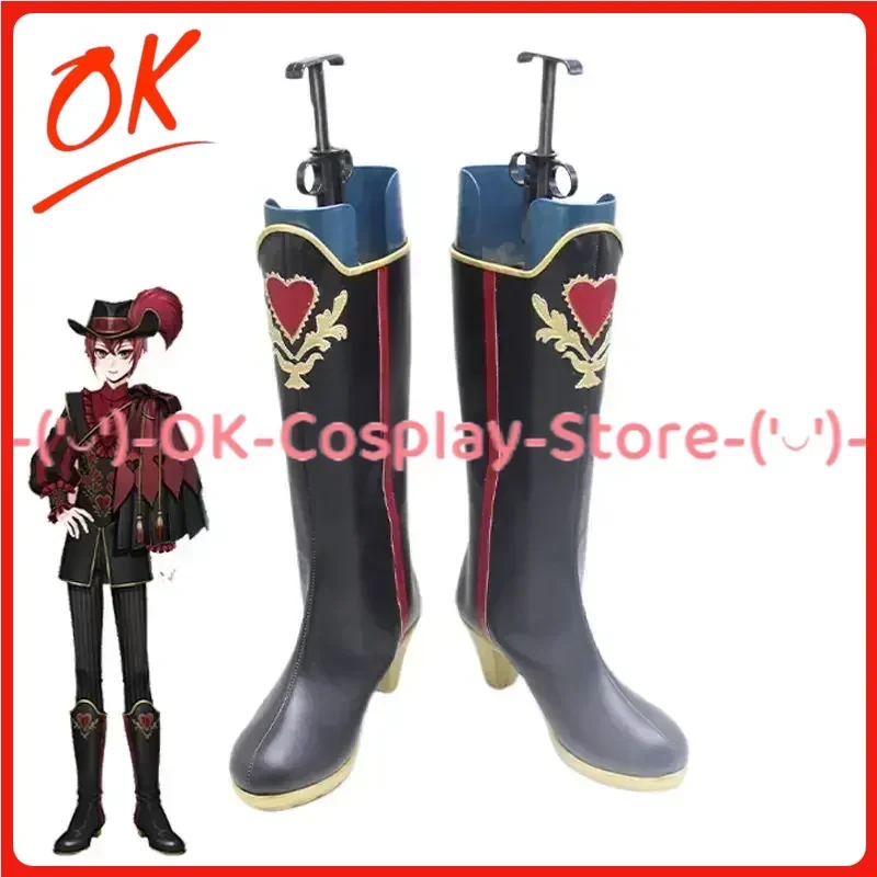 

[Customized] Riddle Cosplay Shoes Game Twisted Wonderland Anime Roleplay Prop Halloween Carnival Holiday Party PU Leather Boots