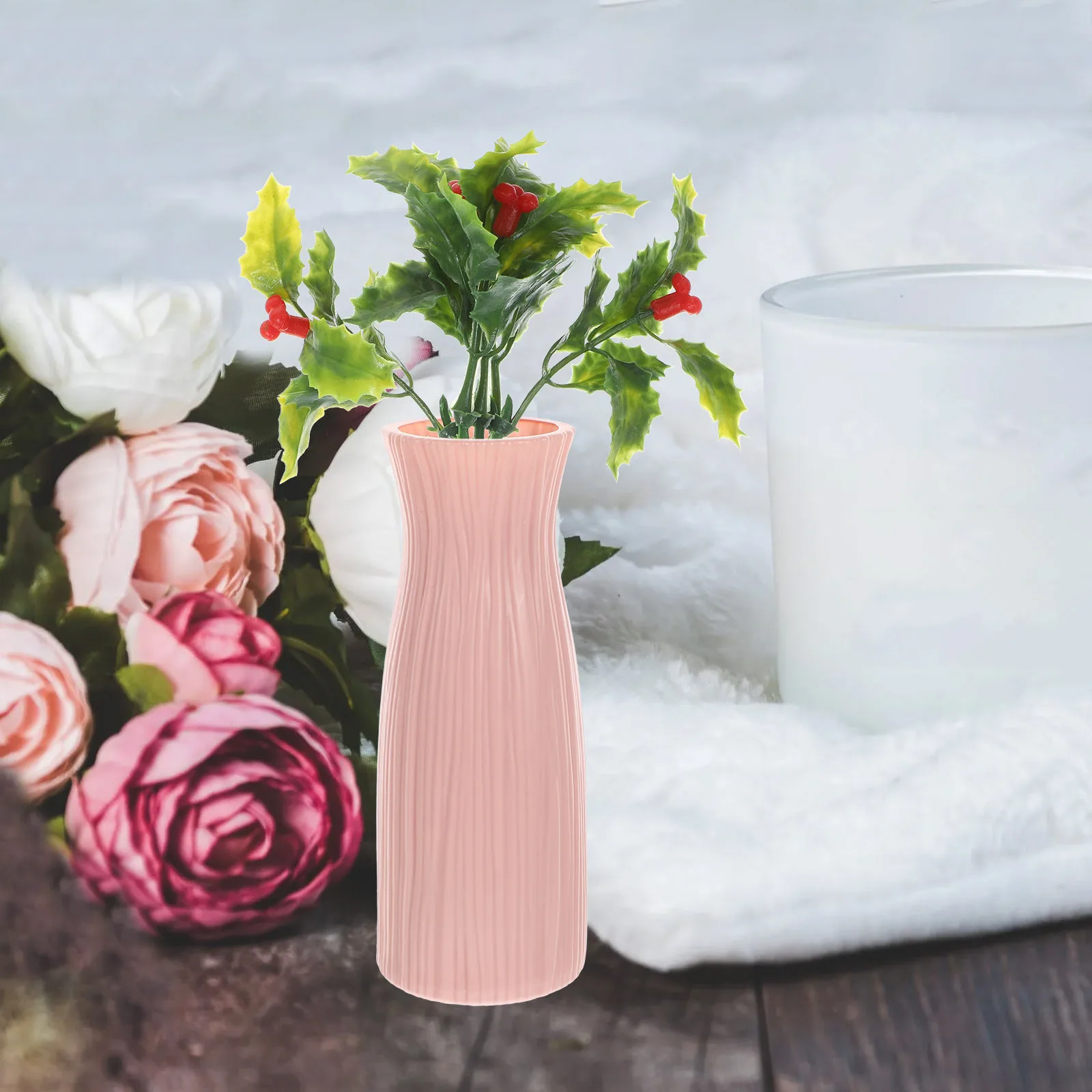 

12Pcs Artificial Flowers Christmas Berry Bouquet Simulation Plastic Flower Decoration for Wedding Home Party Artificial Flowers