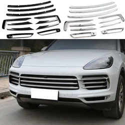 Car Front Grill Grille Trim Sticker Fog Lamp Cover Fit for Porsche Cayenne 2018 2019