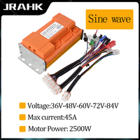 JRAHK 36V-84V ElectricBicycle Brushless DC Controller 48V 2500W Sine Wave Controller 72V 3000W Electric Scooter Accessories