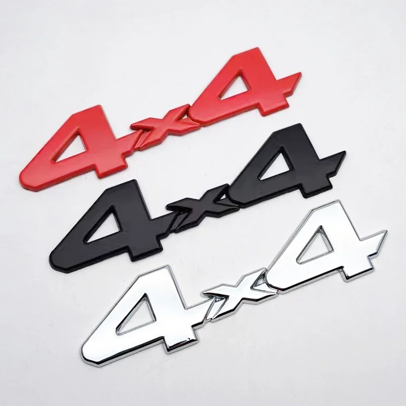 3D Metal Logo 4x4 Emblem Letters Car Badge For Rc Off Road Tacoma Hilux Land Cruiser 4X4 Sticker Accessories