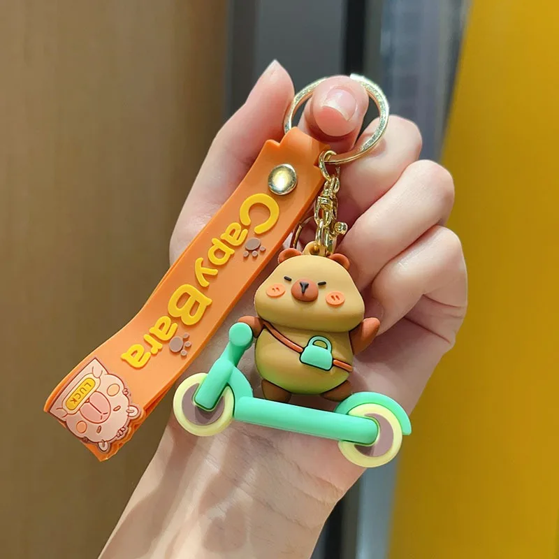 Cartoon Capybara Portachiavi Ciondolo Creativo Carino Bambola Epossidica Coppia Portachiavi Auto Ciondolo Studente Zaino Ciondolo Piccolo Regalo