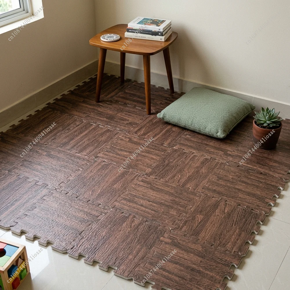 4/8/16/20Pcs Wood Grain Foam Decorative Mat - Summer Interlocking Puzzle Rug Living Room Bedroom Floor Mat Home Decor 30x30x1CM