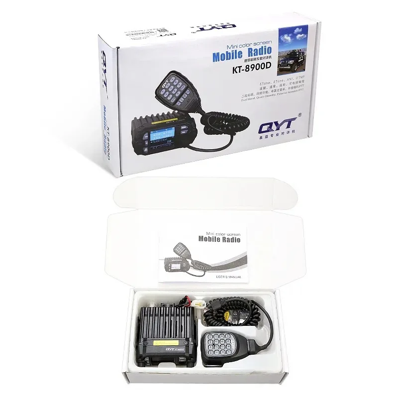 QYT KT-8900D 25-Watt Walkie Talkie Dual Band VHF/UHF 136-174/400-480MHz Quad Watch Car MINI Mobile Radio