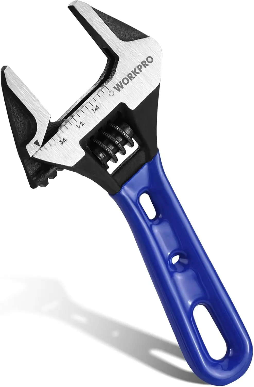 

4-Inch Stubby Adjustable Wrench, 0.94-Inch Extra Wide Jaw, Metric/SAE, Cr-V Steel, for Tight Spaces
