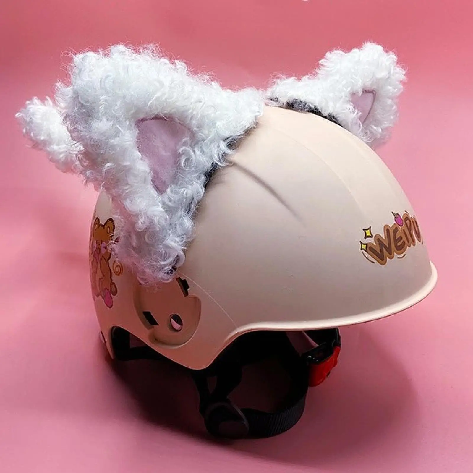 

Funny Cat Ear Plush Helmet Ears for Universal Motorcycle Bike Helmet Stylish Accessories for Riding