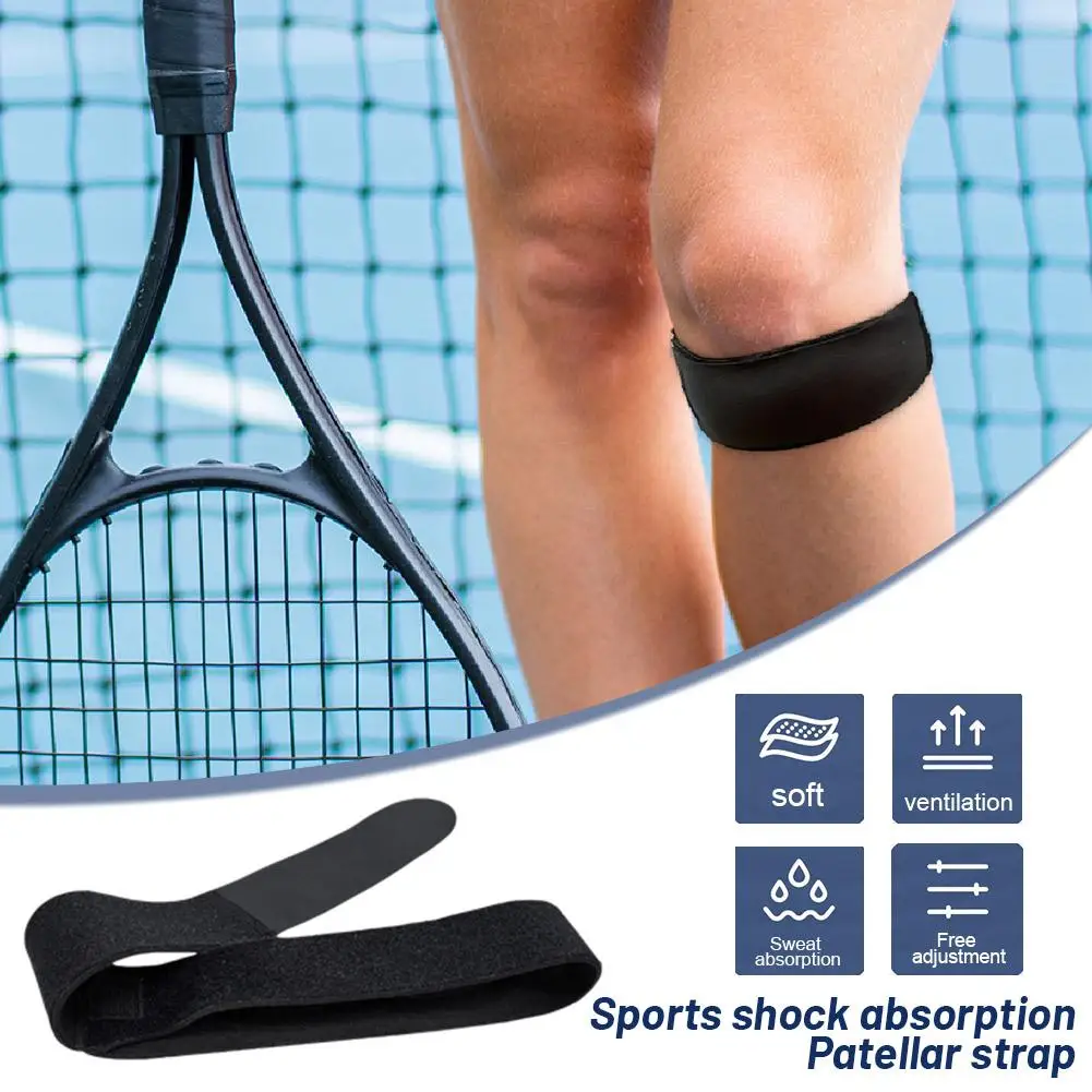 1pcs Ultralight Silicone Patellar Strap Comfortable Knee Joint For Running Fitness Ball Games Sports ﻿ D9m2