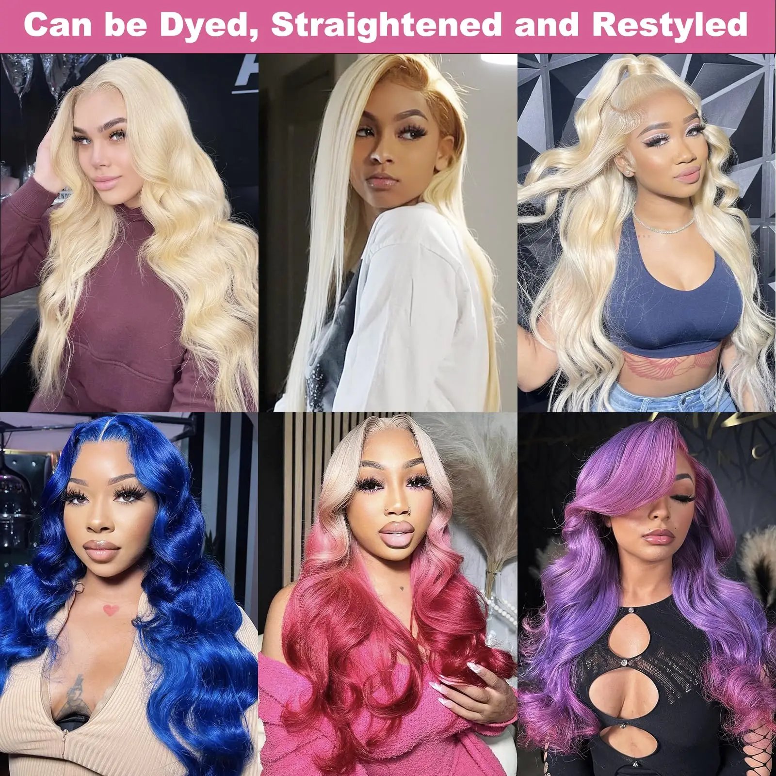 613Blonde 3 Bundles Capelli Umani 12A Fasci di Onda Del Corpo Bionda Capelli Umani Fasci di Capelli Umani Vergini Brasiliani Non Trattati Capelli Umani