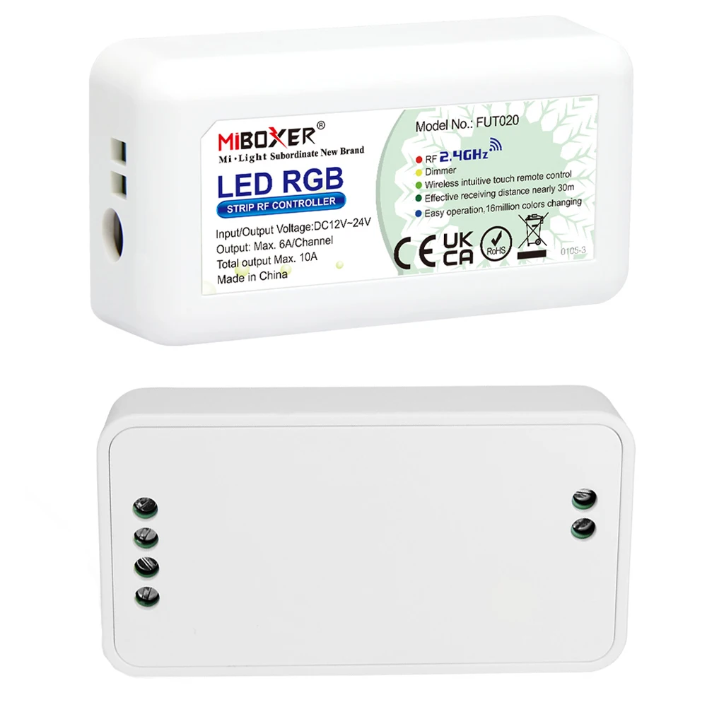 Miboxer FUT020 DC12-24V 2.4GHzRF RGB Brightness and saturation controllable adjustable Controller Dimmer for Led Strip/FCOB