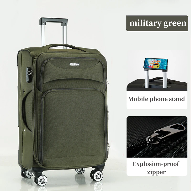 

Large Capacity 28-inch Oxford Cloth Suitcase, Universal Wheels, Outing Lockable Luggage, Travel Bag with Telescopic Handle.