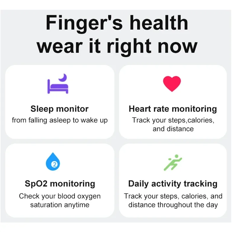 Intelligenter Ring mit Ladeetui zur Messung der Hauttemperatur, Erinnerung an Nachrichtenanrufe, Sportgesundheits-Schlafmonitor, IP68 5ATM wasserdicht