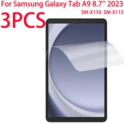 3 Packs PET Soft Film Screen Protector For Samsung Galaxy Tab A9 8.7 inch 2023 Tablet PE Protective Film For A9 SM-X110 SM-X115