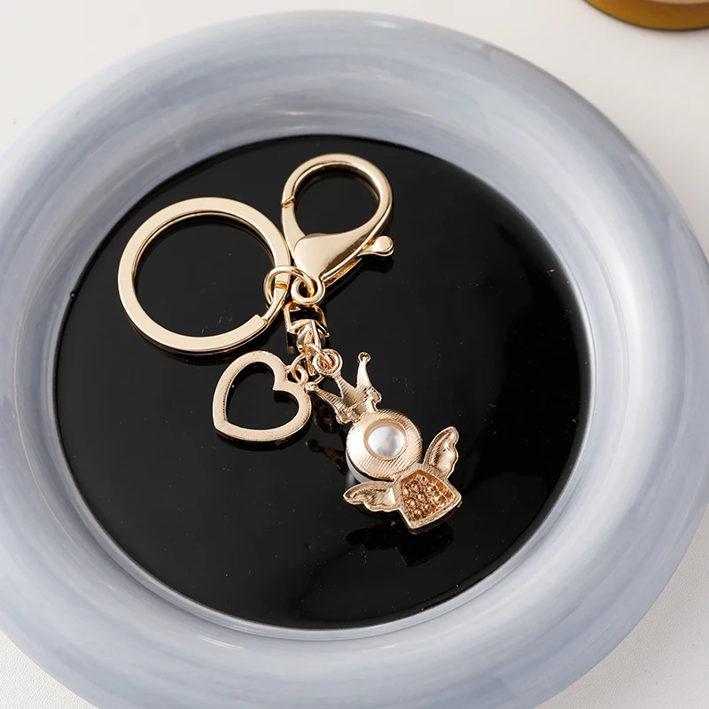 Cute Angel Pearl Alloy Keychain Girl's Bag Jewelry image 6