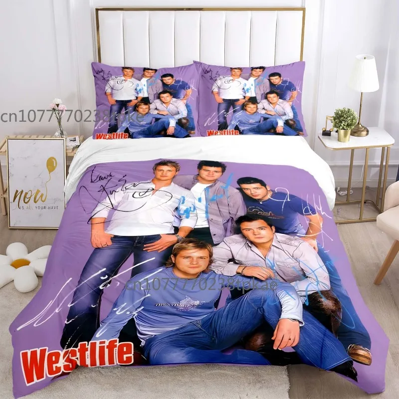 Westlife Classic Poster Duvet Cover Sets Printed Bedding Set Double Queen King Size 2/3pcs,Bettbezug