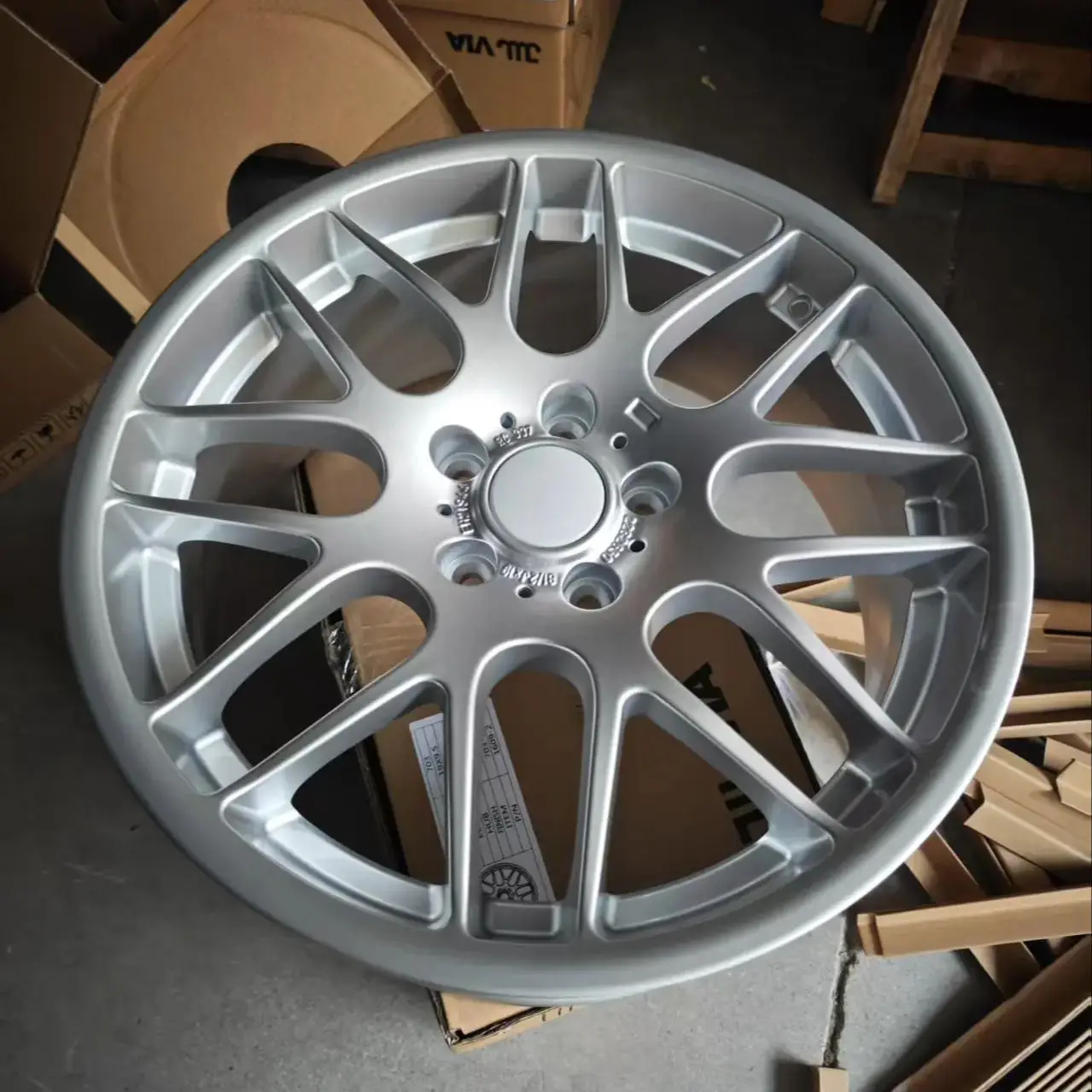 For TP Rep Silver Alloy Passenger car Wheel 19*8.5j 19*9.5j 5 Holes PCD 5X120 Muti Spoke Car Rim for  CSL M5 M3 E46 E32 E60 - view 2