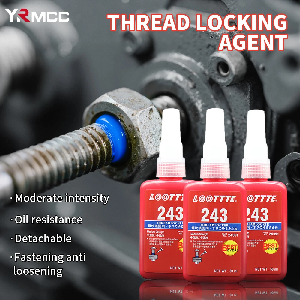موضوع قفل سوبر الغراء 50 مللي مانع التسرب اللاهوائي مكافحة فضفاض المسمار وكيل الربط بسرعة الشفاء Threadlocker لاصق للمسمار #1