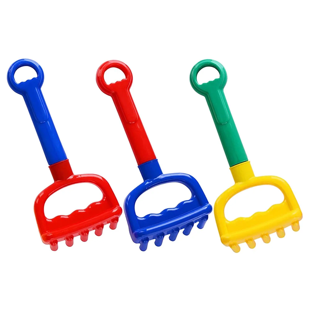 3 Pcs Children's Beach Rake Creative Game Toy Sand for Kids Toys Toddlers 1-2 Pp Baby