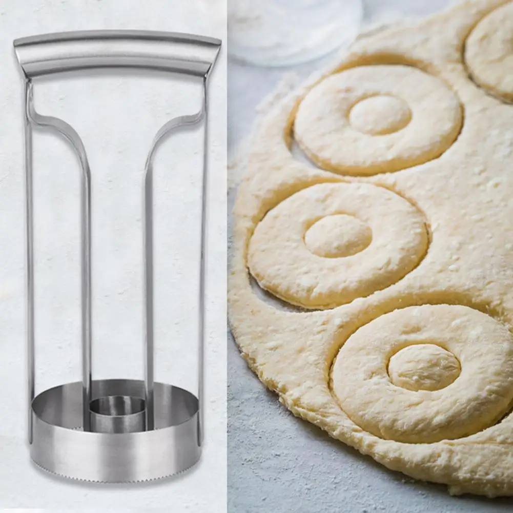 Convenient Doughnut Mold Stainless Steel Cookie Mold Food Grade Cake Bagel Donut Cutter Maker Mould Baking Tools