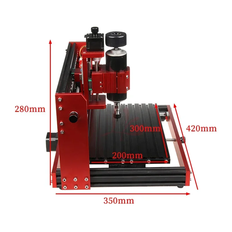 3020 Plus High Accuracy All 3 Axis Square Rails Full Metal Desktop CNC Engraving Cutting Machine For Wood PVC Acrylic PCB Copper