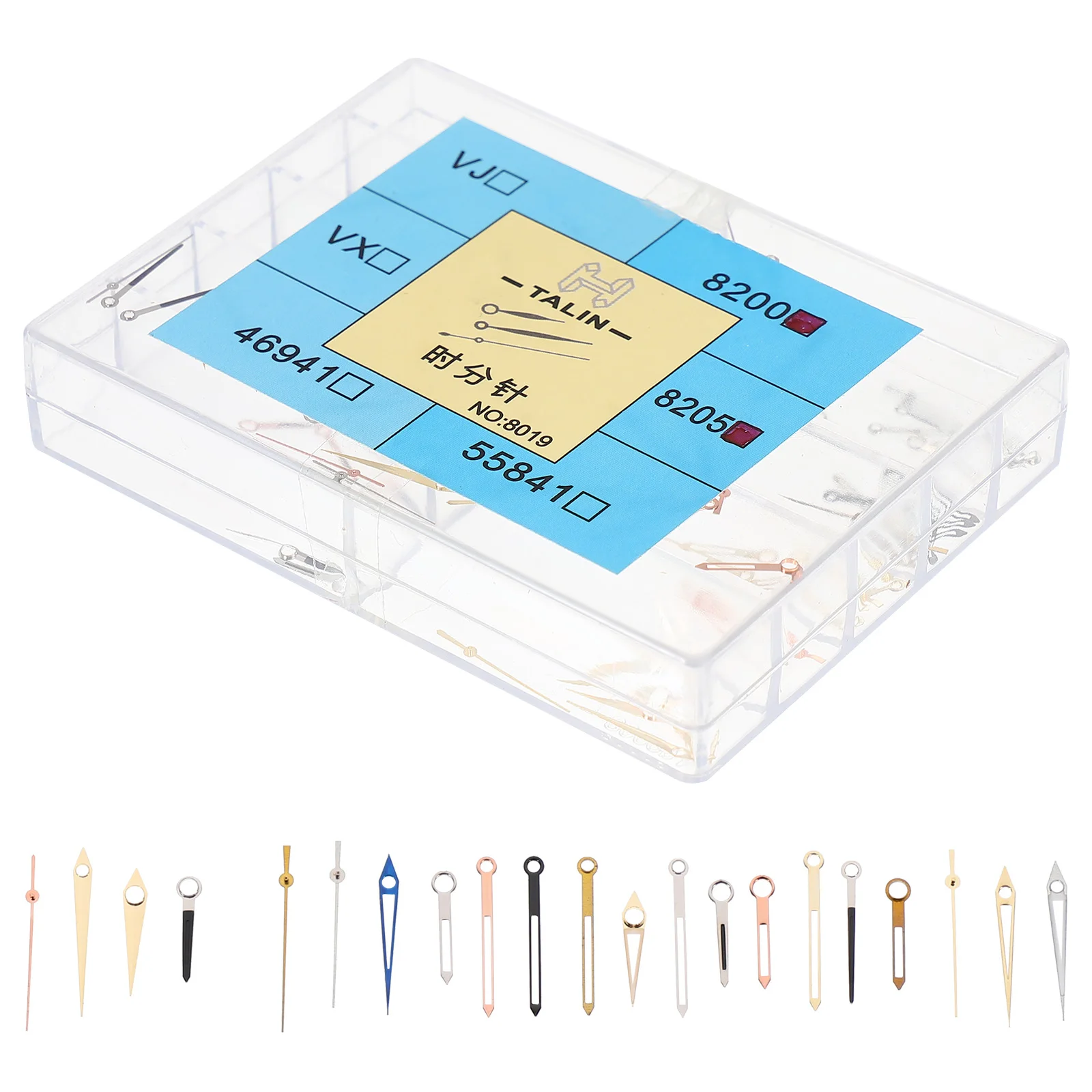 

1 Set Watch Minute Hour Hands Second Pointers Durable Aluminum Plastic Lightweight Easy Install Repair Accessory Set For Clock