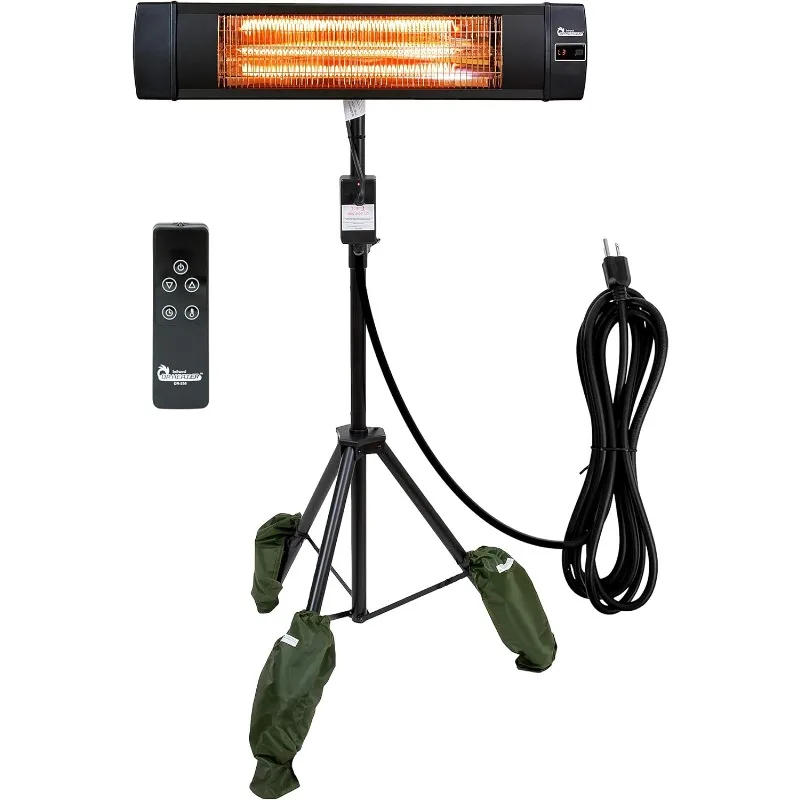 DR-338 Carbon Infrared Patio Heater with Tripod, Black, 23x40 Inches