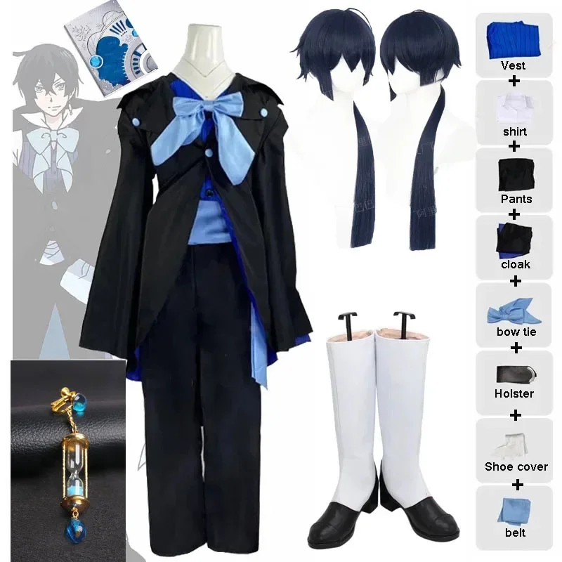 

Anime The Case Study of Vanitas Cosplay Vanitas no Karte Costume Vanitas Dark Long Wig Vampire Outfit Suit Halloween Party Wear