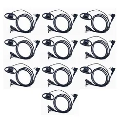10 pz 2pin Advanced D Shape Earhook Ptt auricolare auricolare Mic per Motorola CP040 Gp88S Gp300 Gp68 Gp88 Gp3188 EP450 DEP450 Radio
