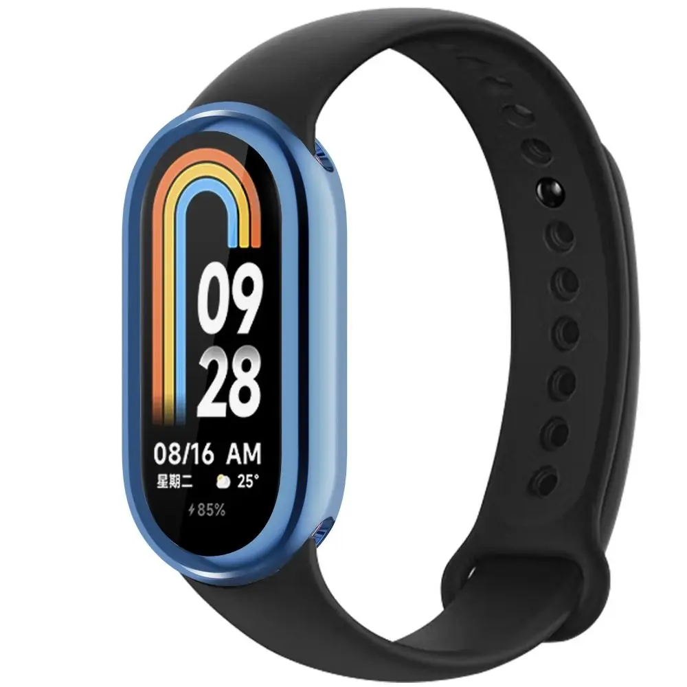 Accessories Shell Plated Screen Protector TPU Case Full Coverage Protective Cover For Xiaomi Mi Band 8