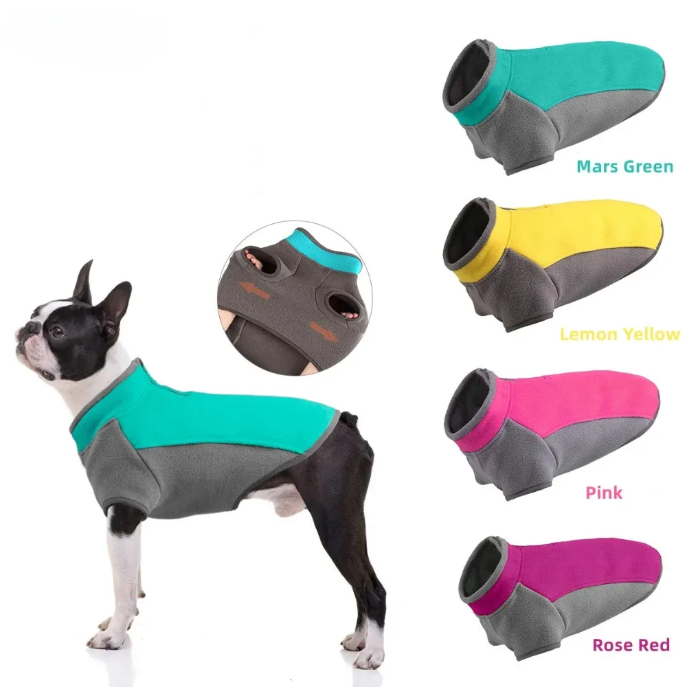 Haustier-Sweatshirt-Kleidung, Hunde-Sweatshirt, Winter für mittelgroße Hunde, Welpen, warmes Super-Stretch-Sweatshirt, Hoodies, warme Fleece-Weste für Hunde