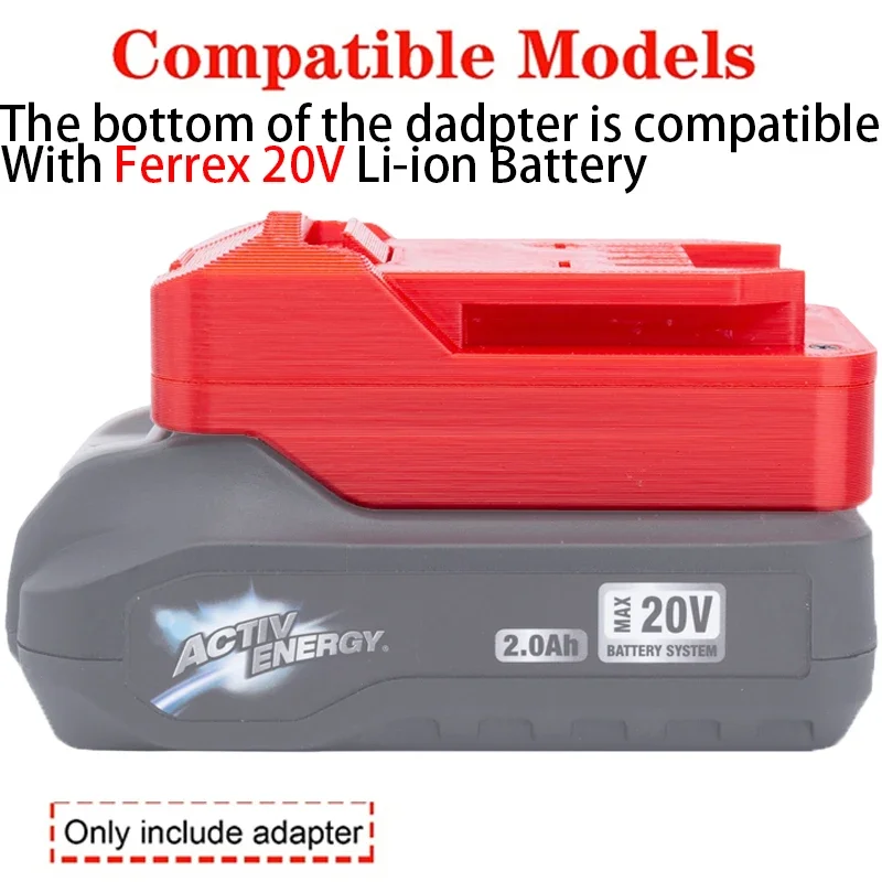 Imagem -02 - Adaptador de Bateria para Lidl Parkside X20v Li-ion Battery Ferramenta Converter para Ferrex Aldi Energy Conversor 20v
