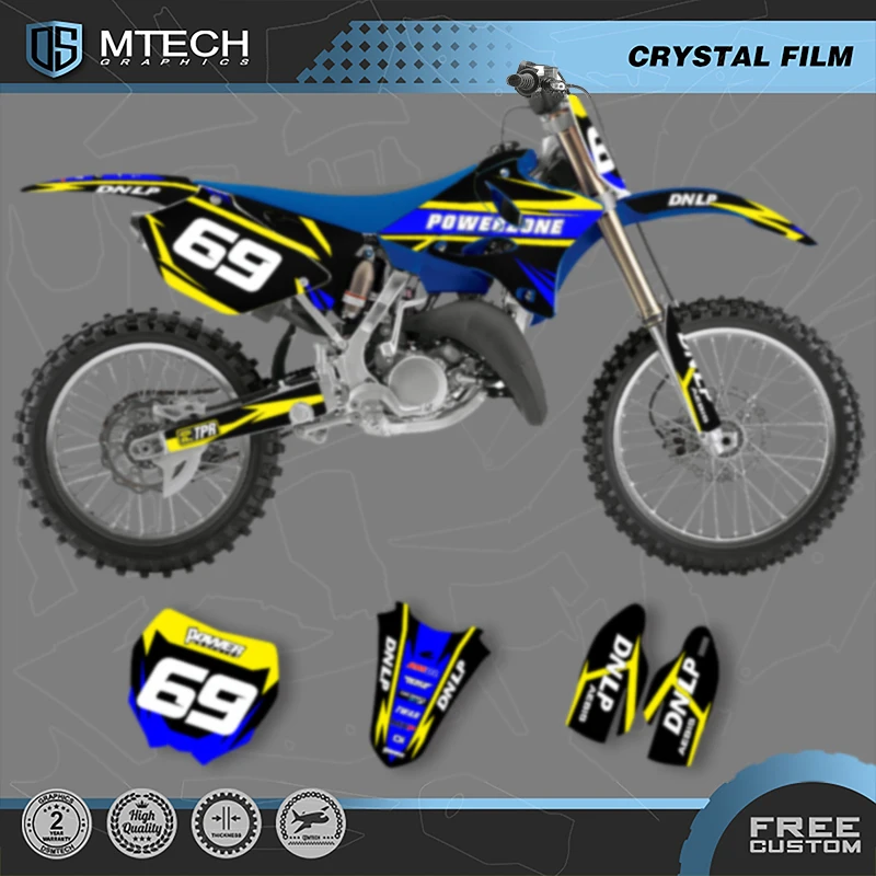 

DSMTECH индивидуальная мотоциклетная графическая фоновая наклейка для YAMAHA YZ125 250 2002 2003 2004 2005 2006 2007-14, комплекты наклеек 006
