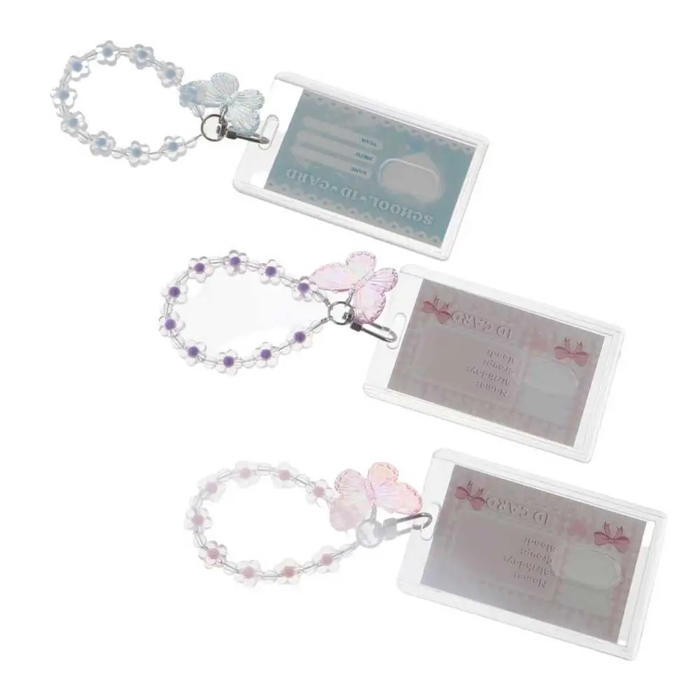 Couverture femmes porte-clés papillon pendentif dessin animé conception enfants cadeau idole Photos carte couverture Kpop Photocard titulaire de la carte