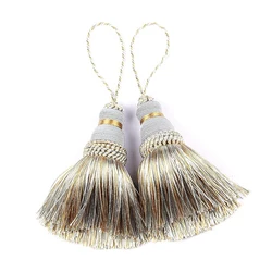 1Pc Colored Bags Tassels Quasten Decorative Silk Tassel Trim Bookmarks Fringe Crafts Brushes for Home Decoration Curtain Fringes