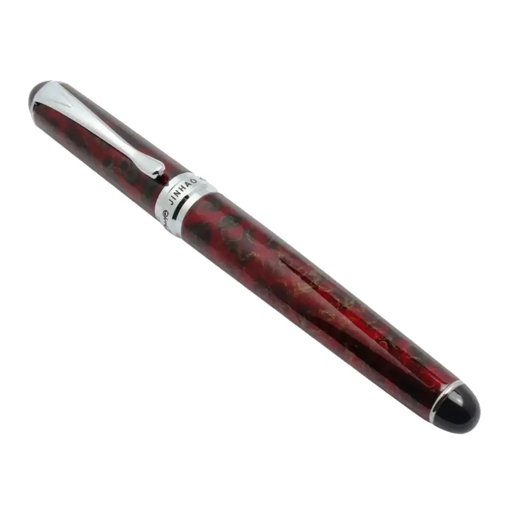

Jinhao X450 Fountain Pen Medium Iridium Nib Elegant Red Ice Barrel High Quality Durable Chinese Pen for Collection