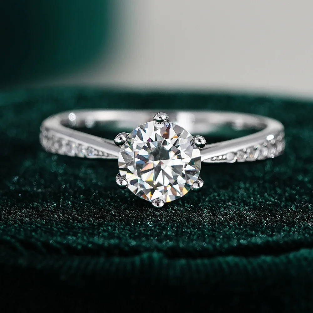 

HORRIPAL 0.5-3CT D VVS1 Moissanite Eternity Ring for Women 925 Sterling Silver GRA Certified Engagement Sparkle Fine Jewelry