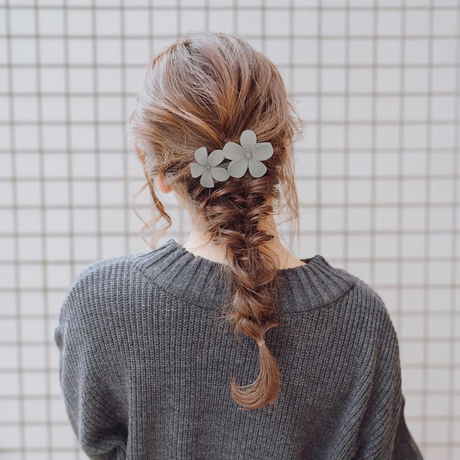 

16Pcs Matte Flower Hair Clips Large Floral Claw Clip Set Elegant Side Bangs Hair Decoration Vintage Flat Floral Hairpin