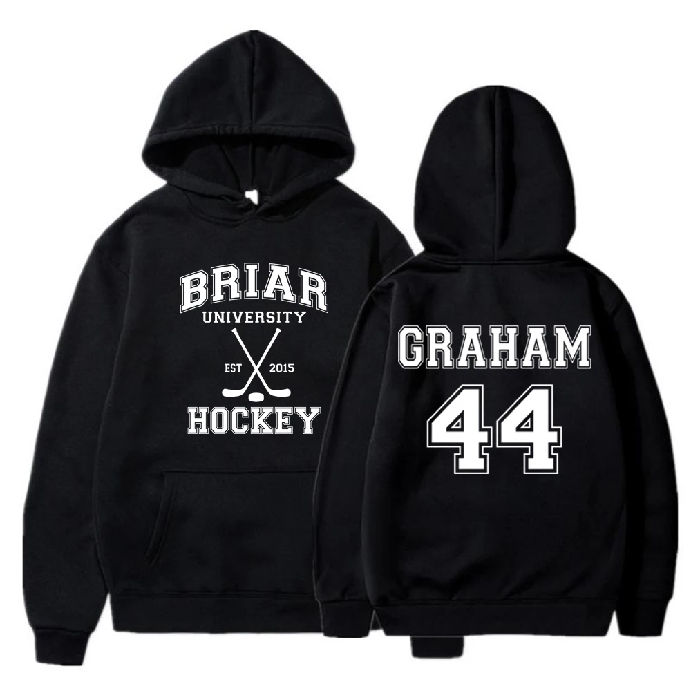 Briar University Graham 44 Hockey 2 Side Hoodies Off Campus Hockey Romance Hoodie Unisex Casual Hooded Sweatshirt Bookish Gift