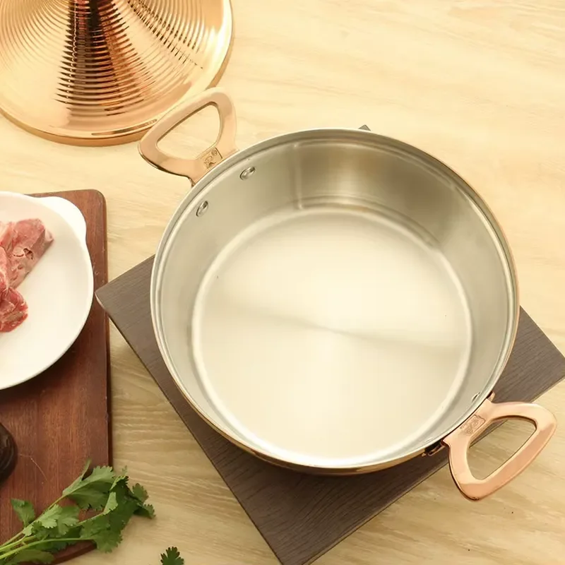 Portable Stainless Steel Mini Hot Pot Set Single Serve Alcohol Stove for Kitchen Hotel Self Service Cooking Simple Design