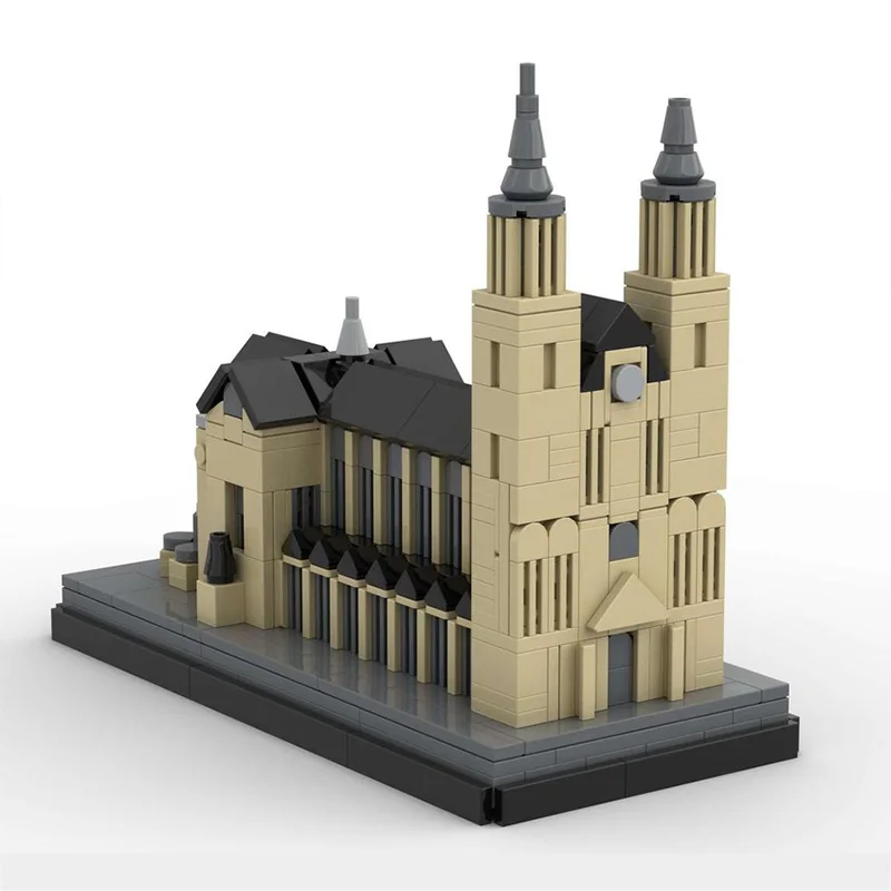 중세 성 모델 MOC 빌딩 블록 빈티지 교회 건축 모듈형 기술 선물 휴일 조립 어린이 장난감
