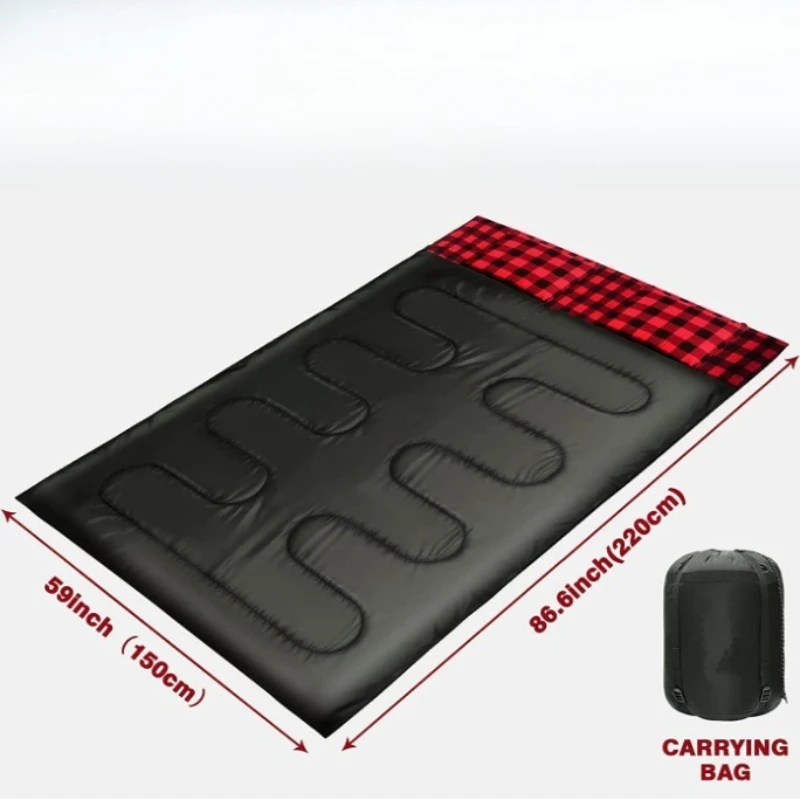 

Double sleeping bag sleeping bag outdoor camping camping flannel sleeping bag thickened