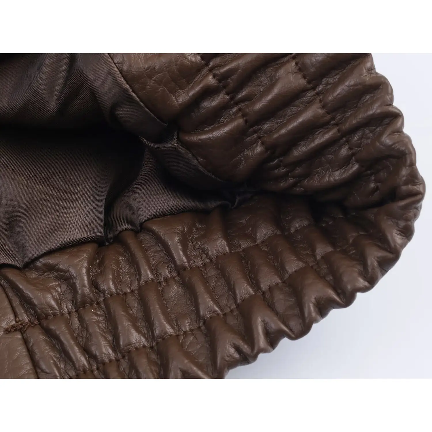 KASLEAD New Faionable Women's Leather Jaet ort Outerwear Sli Synthetic Leather Long Sve Stand Collar Coat