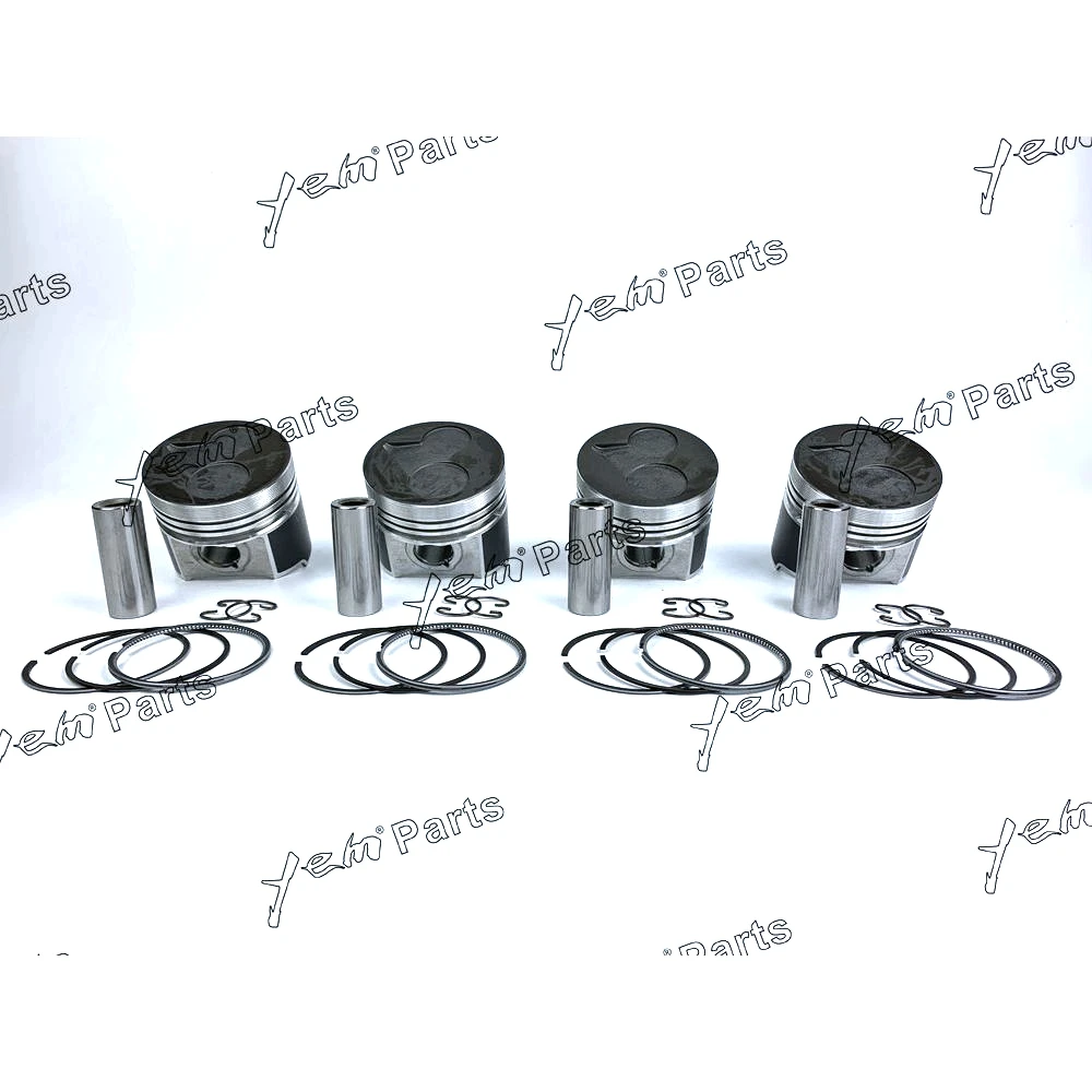 Long Time Aftersale Service 4 PCS Piston ( Clip & Pin ) with Rings Oversize +0.50mm For Kubota V2403-DI