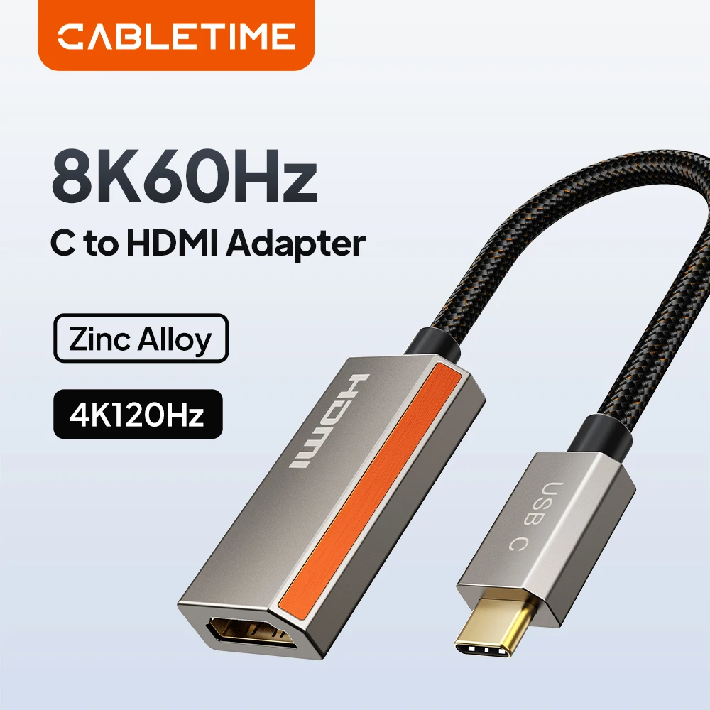 cabletime-4k-144hz-hdr-8k-usb-c-to-hdmiアダプター-10個の亜鉛合金製-gen-2-usb-cデバイス-macbook-air-ipad-pro-タブレット-c451対応