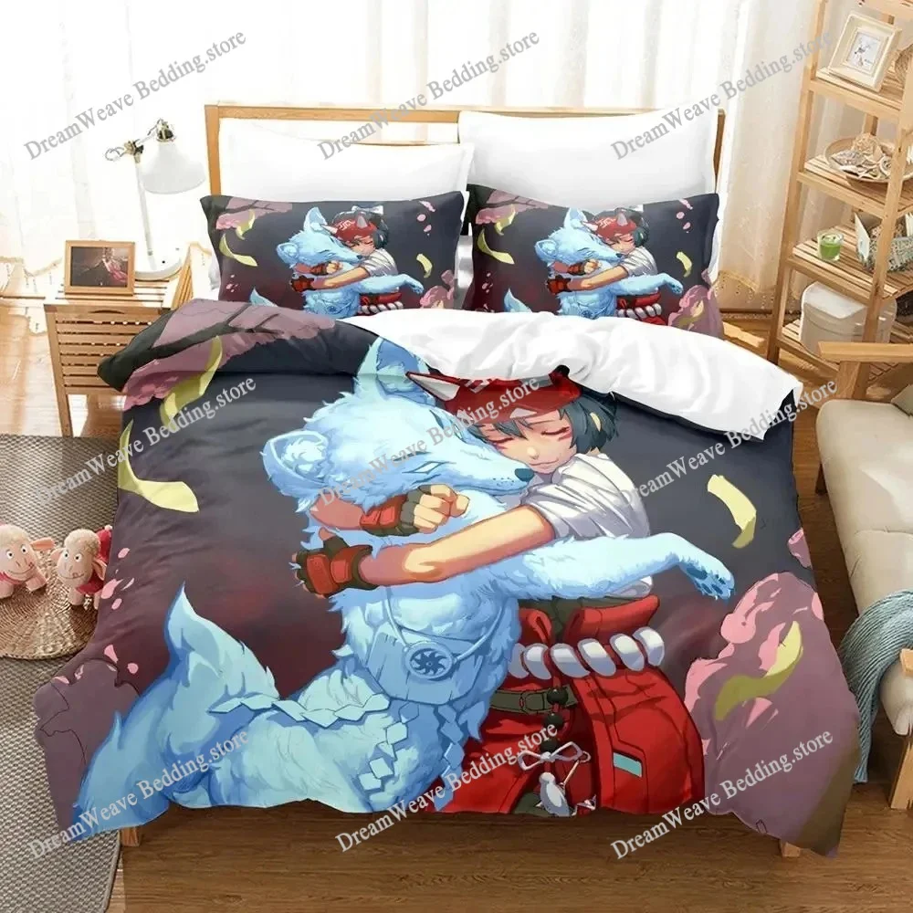 

3D Game Overwatch Kiriko Heads Bedding Set,Duvet Cover Bed Set Quilt Cover Pillowcase,King Queen Twin Size Boys Girls Adults