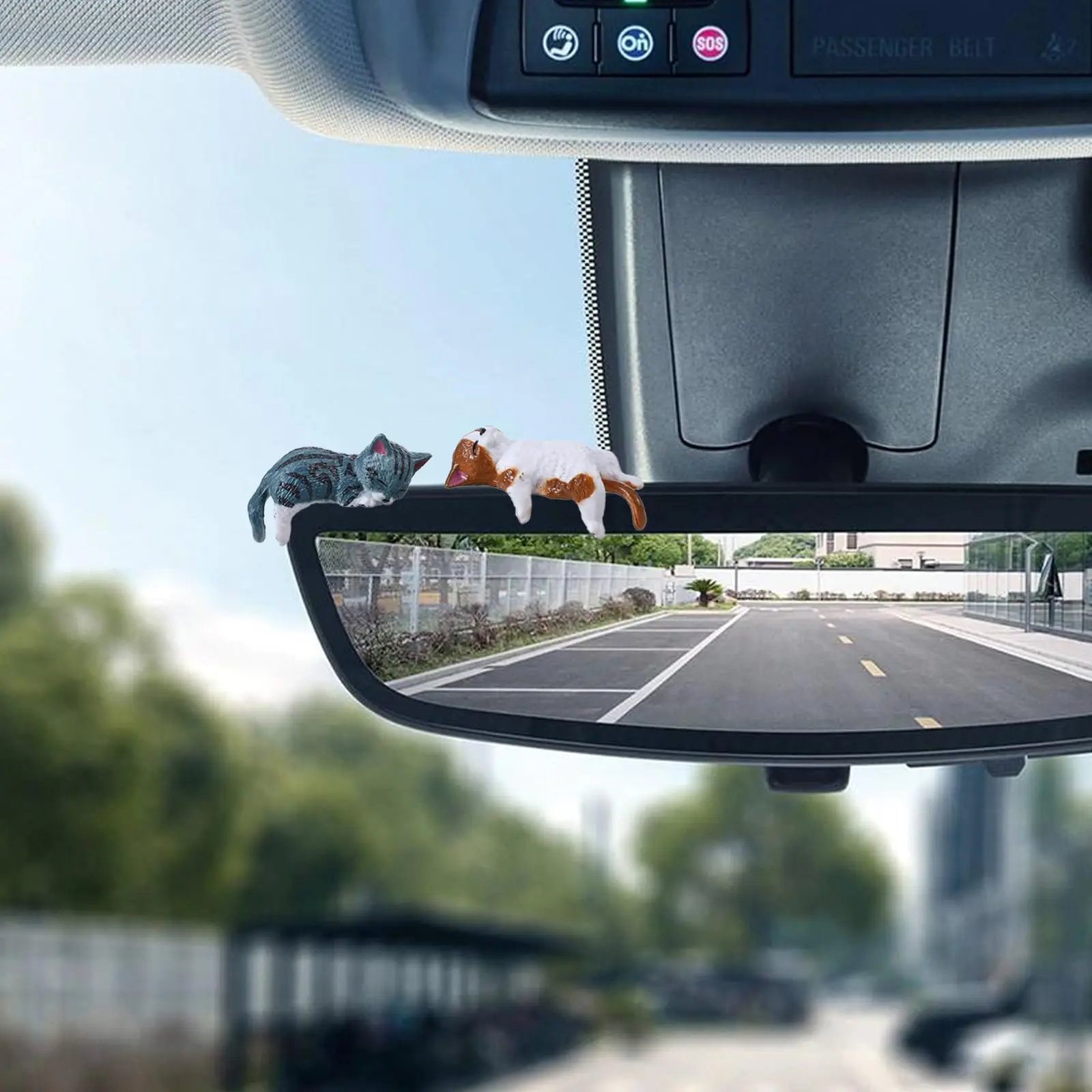 5 Pieces of mini cartoon Cat Car Decorations, Cute Cat images Used for Edge Decoration of Car Screens, Creative micro Landscapes