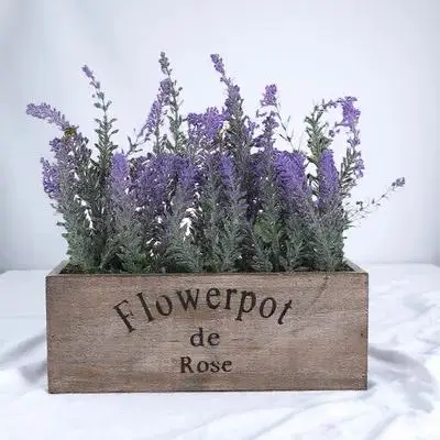 

Simulated Lavender Potted Plant Realistic Bonsai Decor Plants False Flower Plastic Simulation Adornment Office Desk