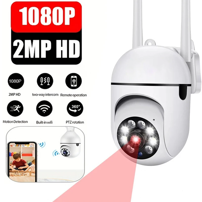 Cámara IP WIFI 1080P PTZ Audio CCTV vigilancia 4X Zoom noche a todo Color inalámbrico impermeable H.264 Audio seguridad