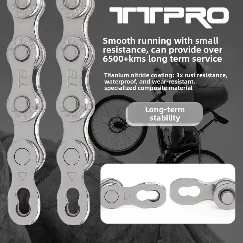 TTPRO Bicycle Chain 7/8/9/10/11/12 Speed Mountain Road Bike Variable Speed Cycling Chain Boxed