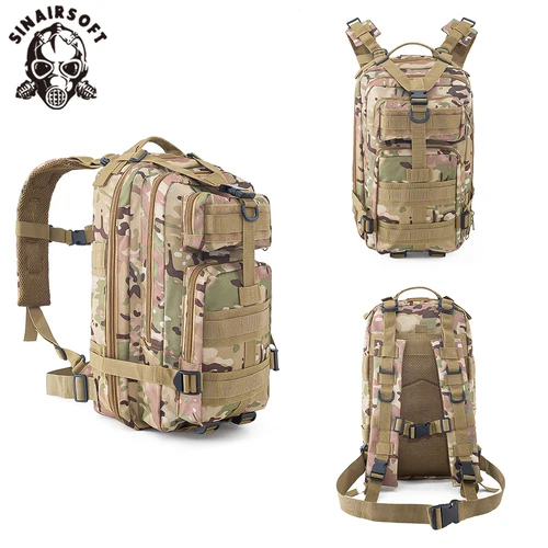 야외 스포츠 캠핑 배낭 다기능 사냥 낚시 백팩, 필드 서바이벌 하이킹 배낭, 3P EDC 몰리 팩, 30L 