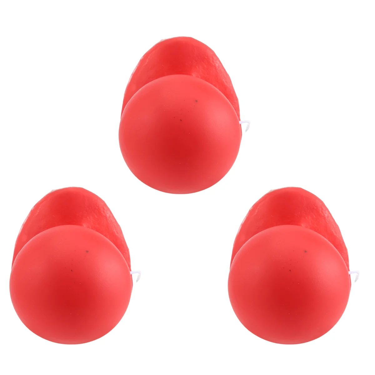 3Pcs Red Clown Nose Honking Squeaking Clown Nose with Elastic Rope for Adults Cosplay Costume Accessories